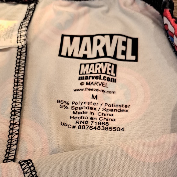 Marvel Captain America Leggings Juniors Size Medium Cosplay Superhero - Picture 5 of 7